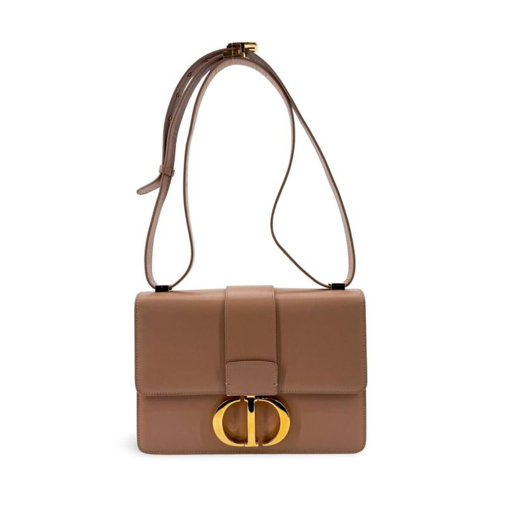 Dior 30 Montaigne Bag Box, Calfskin Powder Beige, Gold Hardware